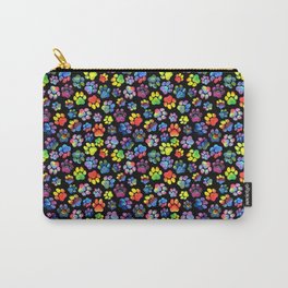Rainbow Paw Print Watercolor Pattern Carry-All Pouch