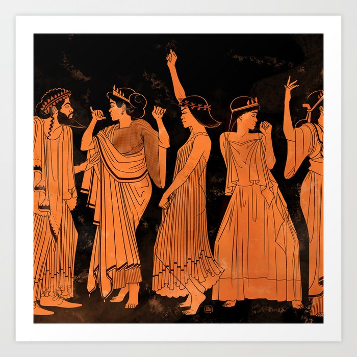 Club Life in Ancient Greece Art Print
