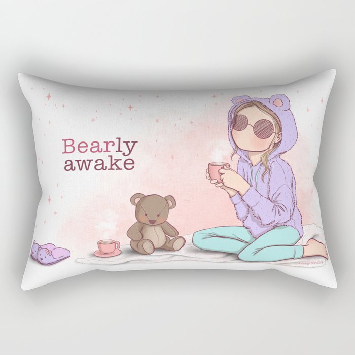 Bearly awake Rectangular Pillow