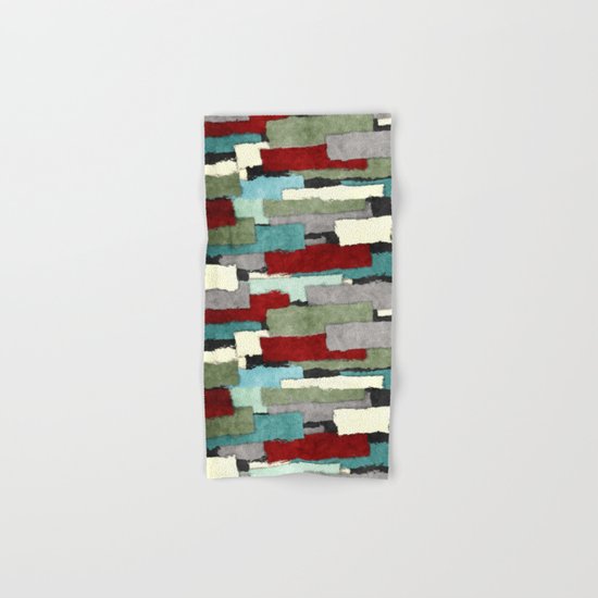 Colorful Patches Abstract Hand & Bath Towel