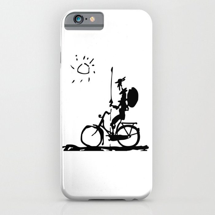 Don Quixote Riding Bike, Sketch Line Parody 1955 T Shirt iPhone Case