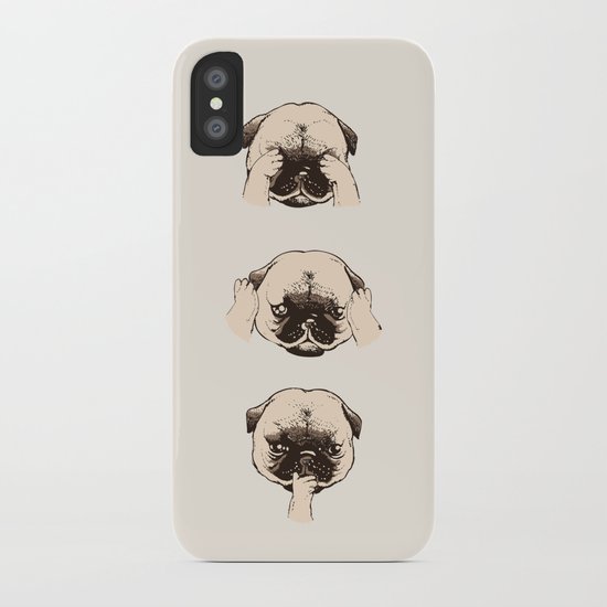 No Evil Pug iPhone Case