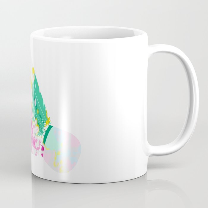 Pink Green Yellow and Blue color Colorful Painted Art Badminton Shuttlecock for Sports Lovers Coffee Mug