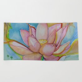 Lotus Beach Towel