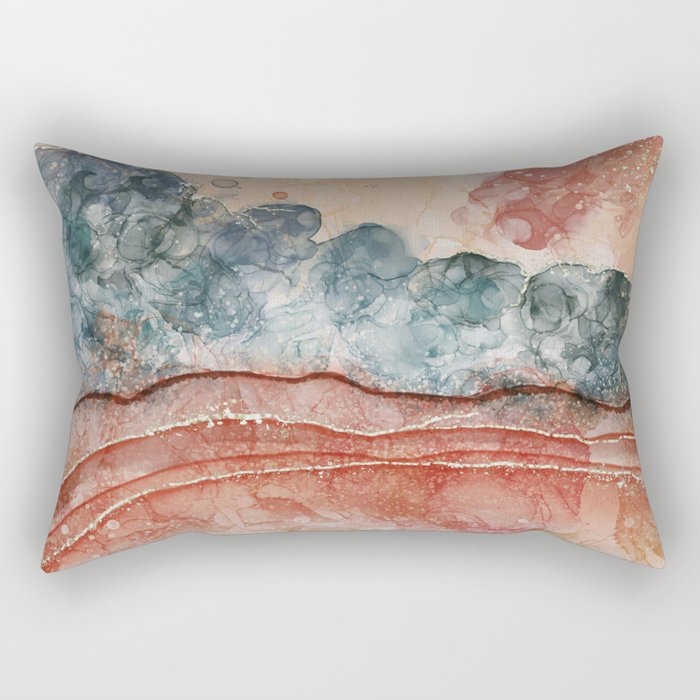 Pastel Landscape Rectangular Pillow