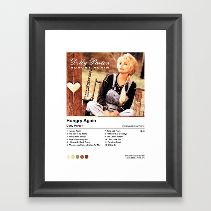 Dolly Parton- Hungry Again Album Framed Art Print
