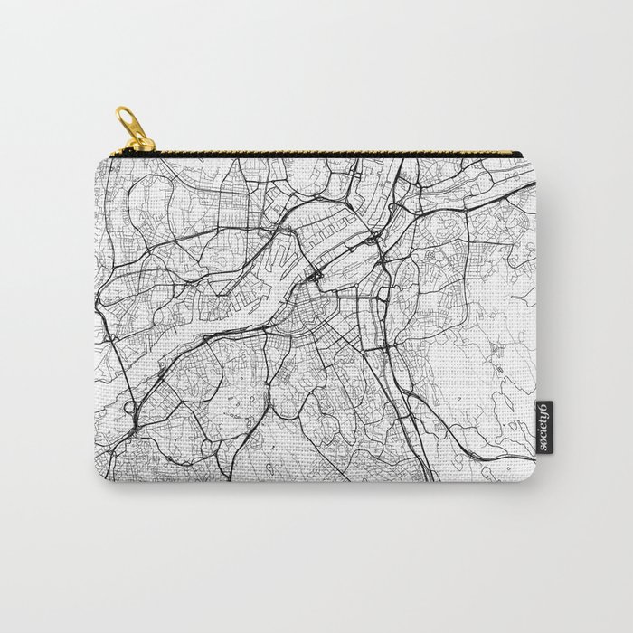 Gothenburg Map White Carry-All Pouch