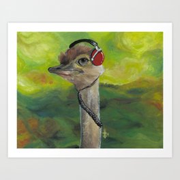 Sweet Pam the Jam Ostrich Art Print