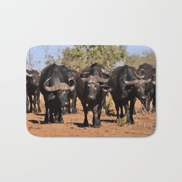 Cape Buffalo. Bath Mat | Botswana, Photo, Herd, Capebuffalo, Africa, Color 