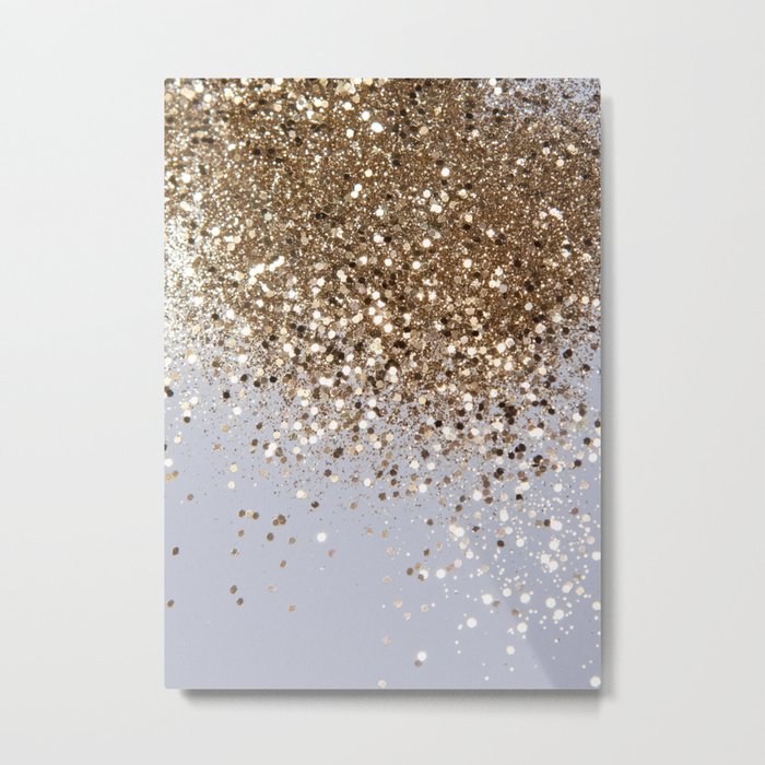 Sparkling Glam Gold Glitter Glam #1 (Faux Glitter) #shiny #decor #art #society6 Metal Print