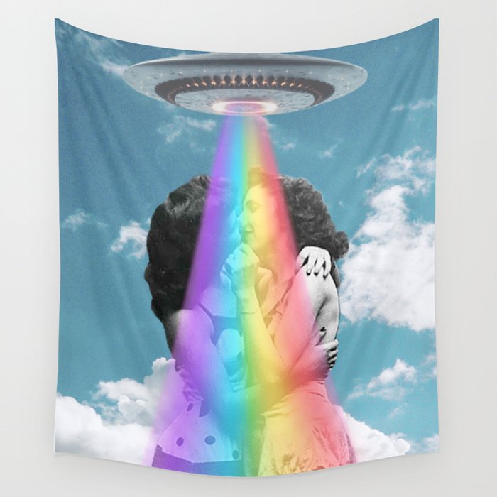 Love is love is love // Pride & UFOs Wall Tapestry