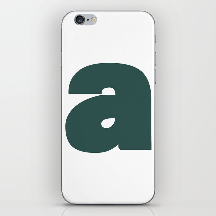 a (Dark Green & White Letter) iPhone Skin