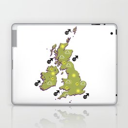 Retro UK weather map Laptop Skin