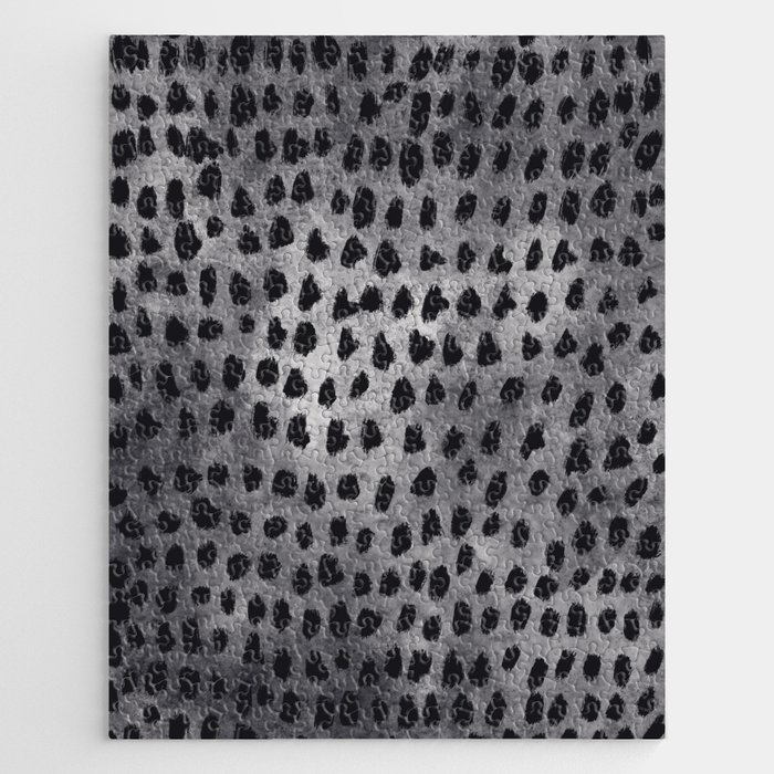 Brushstrokes polka dot abstract pattern Jigsaw Puzzle