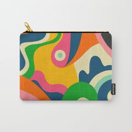 Colorful Mid Century Abstract  Carry-All Pouch | Painting, Color, Bahaus, Colorful, Contemporary, Pattern, Geometric, Vibrand, Midcentury, Midcenturymodern 