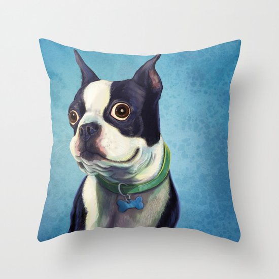 Boston Terrier Throw Pillow