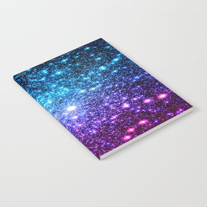 Glitter Galaxy Stars Turquoise Blue Purple Hot Pink