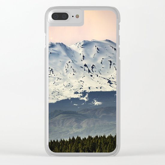 Mount St. Helens at Sunset Clear iPhone Case