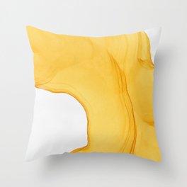 Yellow Ink Throw Pillow