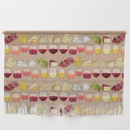 Wine and Cheese (cork brown) Wall Hanging