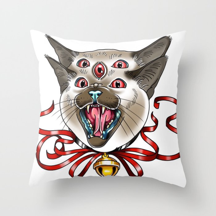 Siamese Kitty Throw Pillow