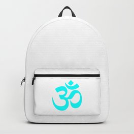 Cyan Hindu Om Symbol  Backpack | Yoga, Aum, Jainism, Atman, Cyanom, India, Omsymbol, Graphicdesign, Religioussymbol, Hindusymbol 