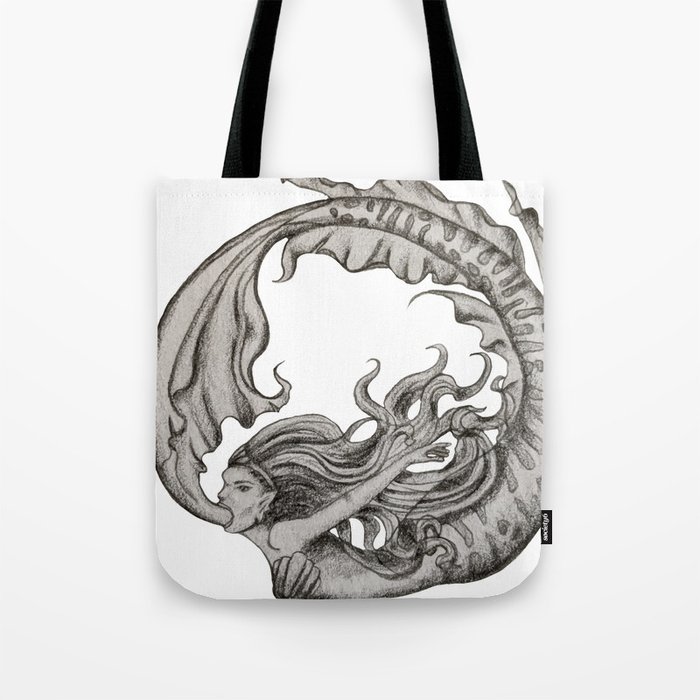 Ouroboros Mermaid Tote Bag