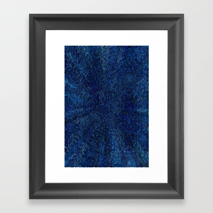 blue.arrayRECURSION_TEXTURED STAINED GLASS Framed Art Print