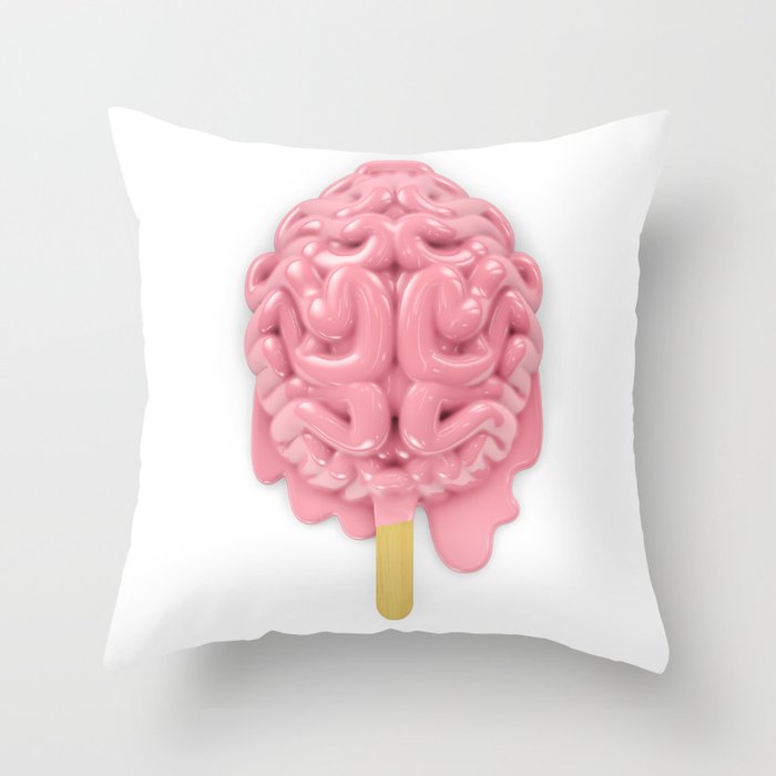 Popsicle brain melting Throw Pillow