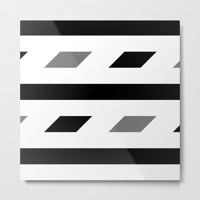 Black and white pattern 2020 001 Metal Print