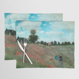 Claude Monet -  Wild Poppies Near Argenteuil 1873 Placemat