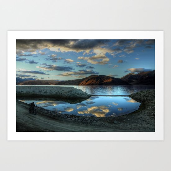 Rider at Pangong... Art Print