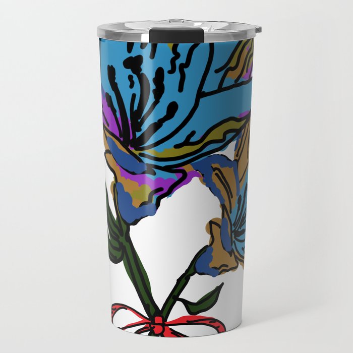 Colorful Lilly Bouquet Travel Mug
