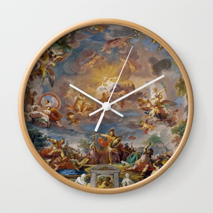 Ceiling in the Villa Borghese, Rome. The Apotheosis of Romulus by Mariano Rossi Wall Clock