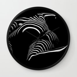 0758-AR BW Abstract Art Nude Striped Wall Clock