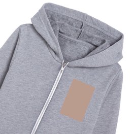Hushed Light Pastel Pink Solid Color Accent Shade Matches Sherwin Williams Sandbank SW 6052 Kids Zip Hoodie