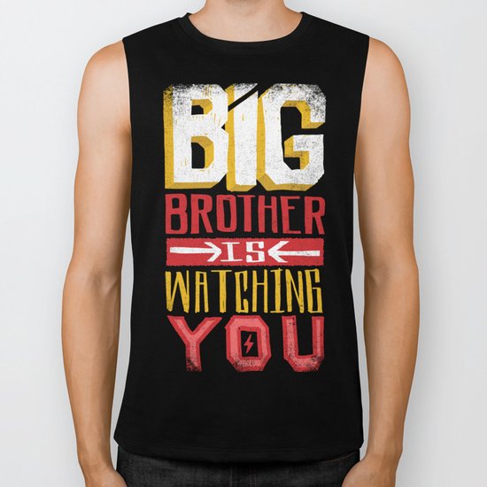 BIG BROTHER IS WATCHING YOU Biker Tank