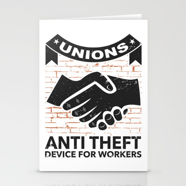 Labor Union of America Pro Union Worker Protest Light Stationery Cards