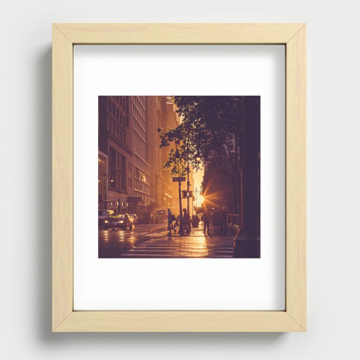 Sunshine on a Rainy Day - Manhattan - New York - Travel photography Recessed Framed Print