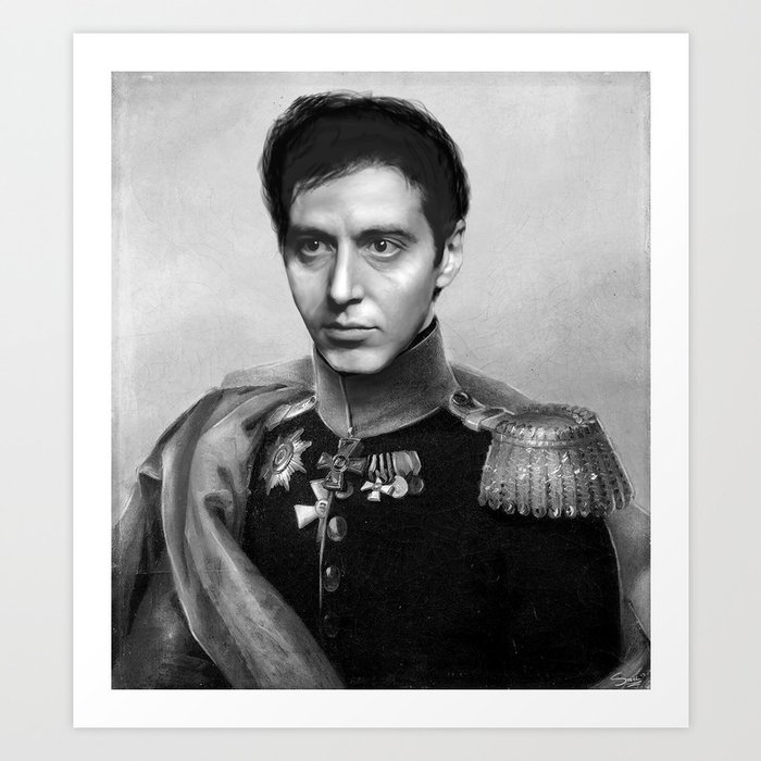 Al Pacino Scar Face General Portrait Painting Fan Art Art Print