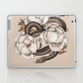 Snake and Peonies Laptop Skin