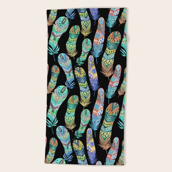Feathers 2 Beach Towel