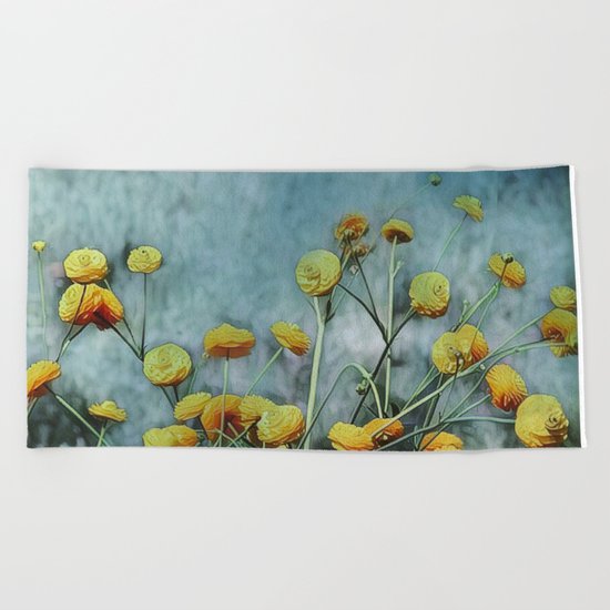 Summers Yellow Beach Towel