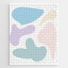 33 Abstract Shapes Pastel Background 220729 Valourine Design Jigsaw Puzzle