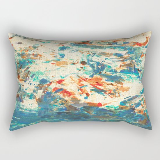 Running in the Rain Rectangular Pillow