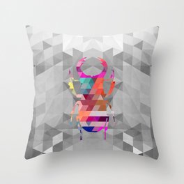 Stag Beetle Throw Pillow