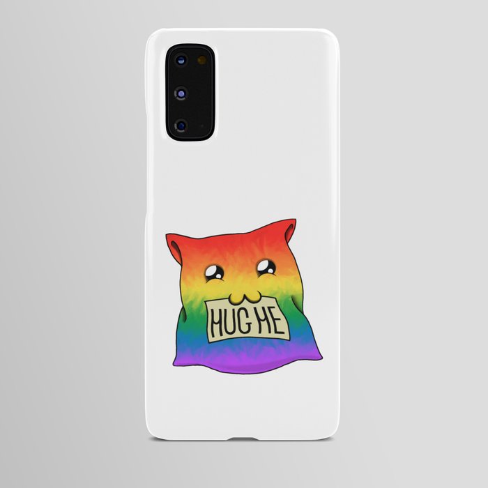 Rainbow Cat Pillow "Hug Me" Android Case