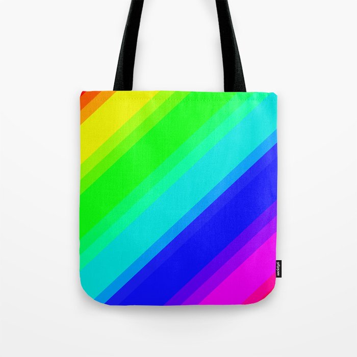 Brightly Coloured Stripes Tote Bag