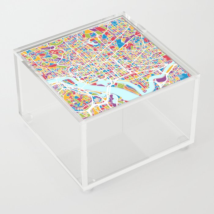 Washington DC Street Map Acrylic Box