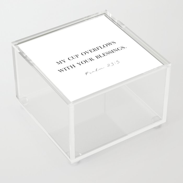 Psalm 23:5 Acrylic Box